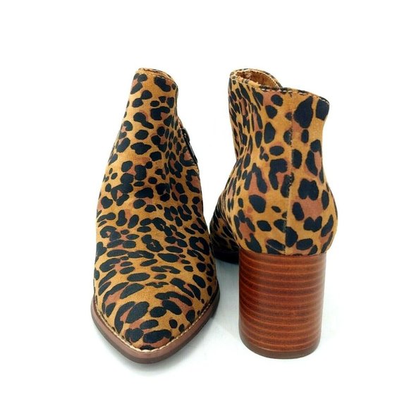 Seychelles Womens Suede Leopard Point Toe Ankle Boot 6 - Picture 3 of 10